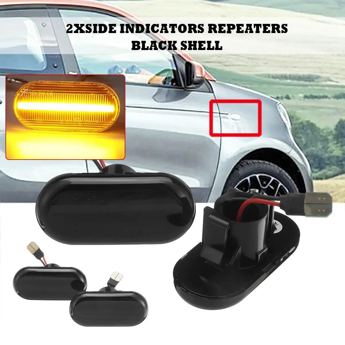 

Flowing Side Repeater Side Marker Lights Turn Signal Light Panel Lamp 12V For Renault CLIO 1 2 TRAFIC KANGOO LAGUNA MEGANE