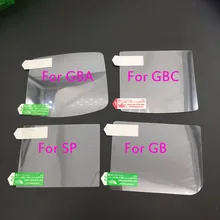 Película protetora de tela para gb, plástico transparente para gba gbc gba sp