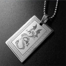creative mens stainless steel dragon pendant necklaces bead chain animal sweater necklace for women charm choker fashion jewelry