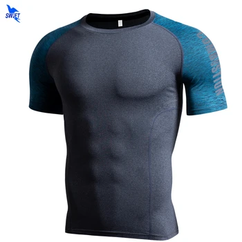 

2020 Running Men Designer Quick Dry T-Shirts Raglan Short Sleeve Compression Tops Tee Sport Mens Fitness Gym Sportswear Clothing