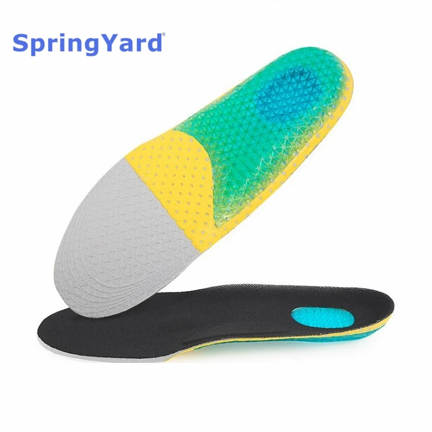 SpringYard гель + Eva подошвенный Fasciitis Sport вставки для пяток Spur амортизирующая обувь Pad амортизация бег анти-скольжение новые женские мужские