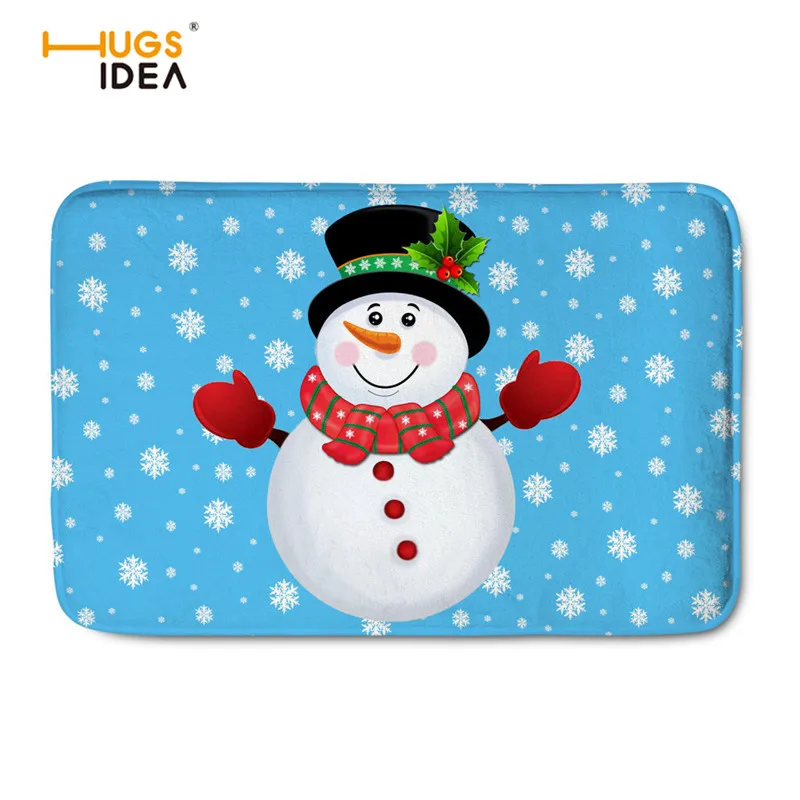 HUGSIDEA Рождеством 3D печати ковры для Гостиная противоскользящие современные коврики Санта Клаус дизайн коврики декор дома коврик