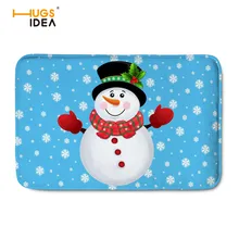 HUGSIDEA Рождеством 3D печати ковры для Гостиная противоскользящие современные коврики Санта Клаус дизайн коврики декор дома коврик