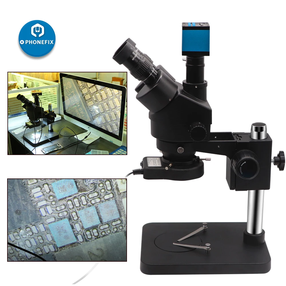 Уникальный черный 3,5x-90X Simul фокальный Тринокулярный Стерео Зум-микроскоп с 14MP 16MP 21MP HDMI камера пайка инструмент для ремонта