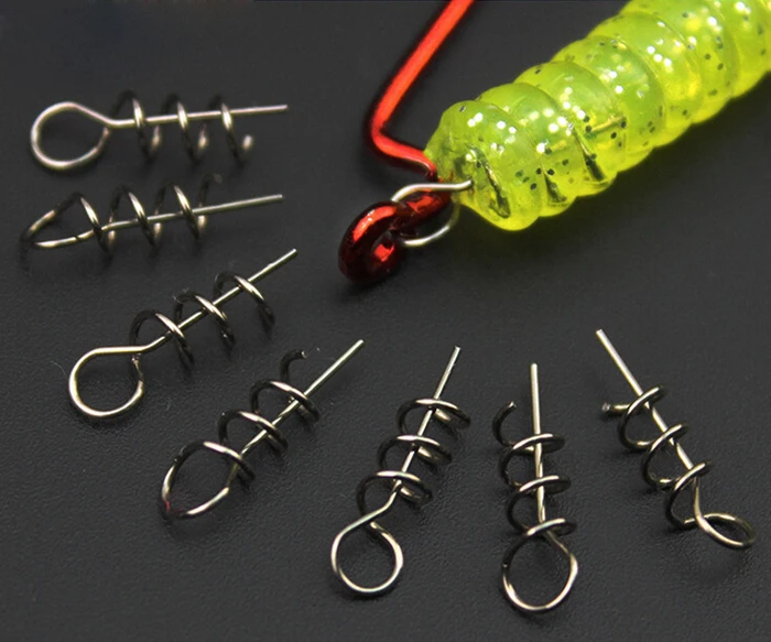 

30pcs/lot Soft Bait Spring Lock Pin Crank Hook & Soft Bait Connect Fixed Pin Latch Pin Fishing Tackle