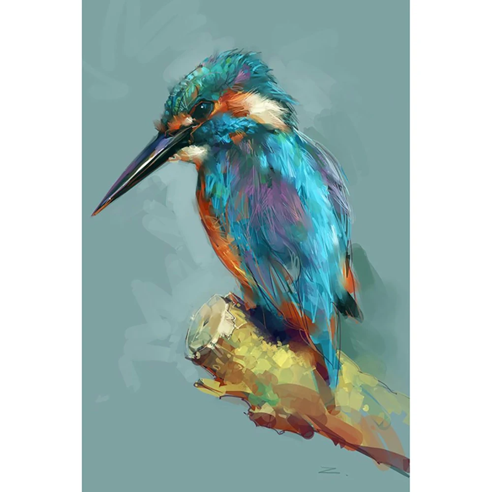 

Full DIY Diamond Painting kit Blue Art Bird Cross Stitch Diamond Embroidery Patterns rhinestones Mosaic home decor