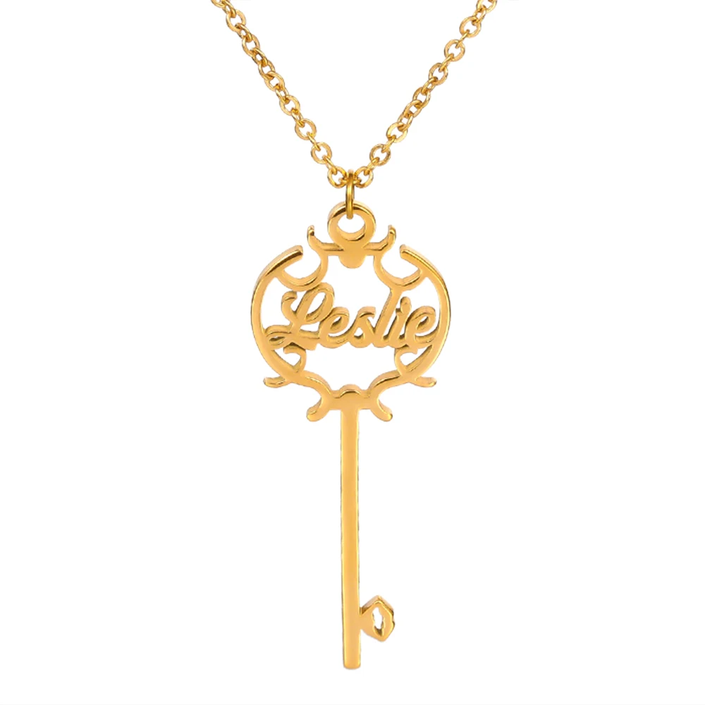 

Senfai Custom Nameplate Necklace Personalized Cursive Name Date Any Words Pendant Necklaces Charms for Women