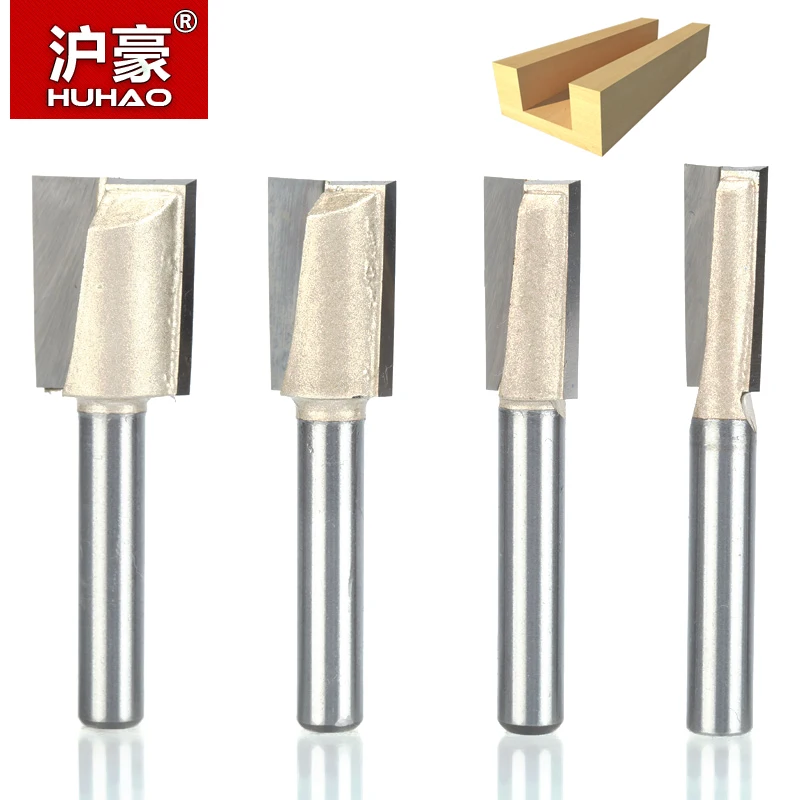 HUHAO 1 шт. 1/4 &quotхвостовик CNC очистка нижней фрезы 20 мм Деревообрабатывающие