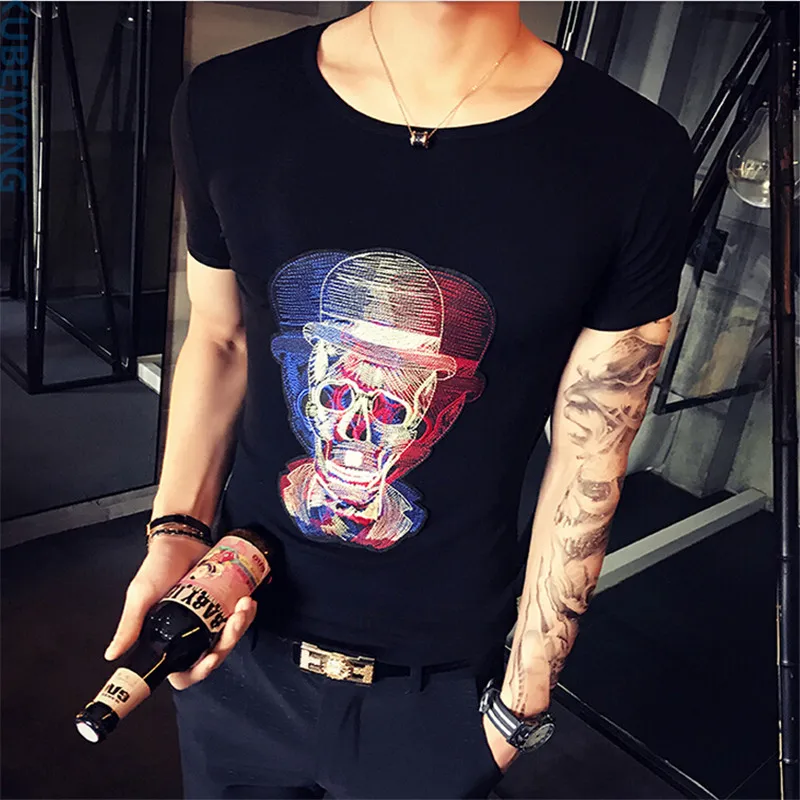 2017 Summer New Fashion Brand Dot Print Slim Fit T font b shirt b font Short