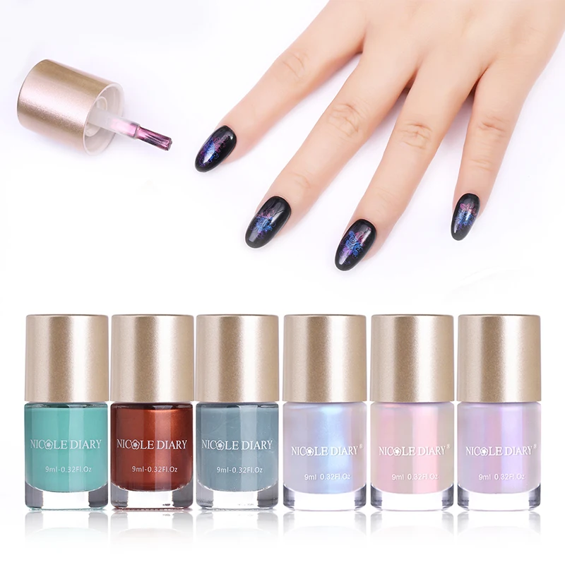 

NICOLE DIARY 9ml Stamping Polish Colorful Nail Art Stamp Plate Printing Polish Lacquer Nail Art Latex Liquid Tape