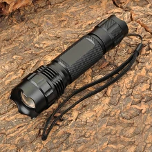 Бутик черный охотничий фонарик 503B 860lm CREE XM-L T6 5 Режим Белый свет зум фонарик Зарядка 18650 фонарик T6 лампа