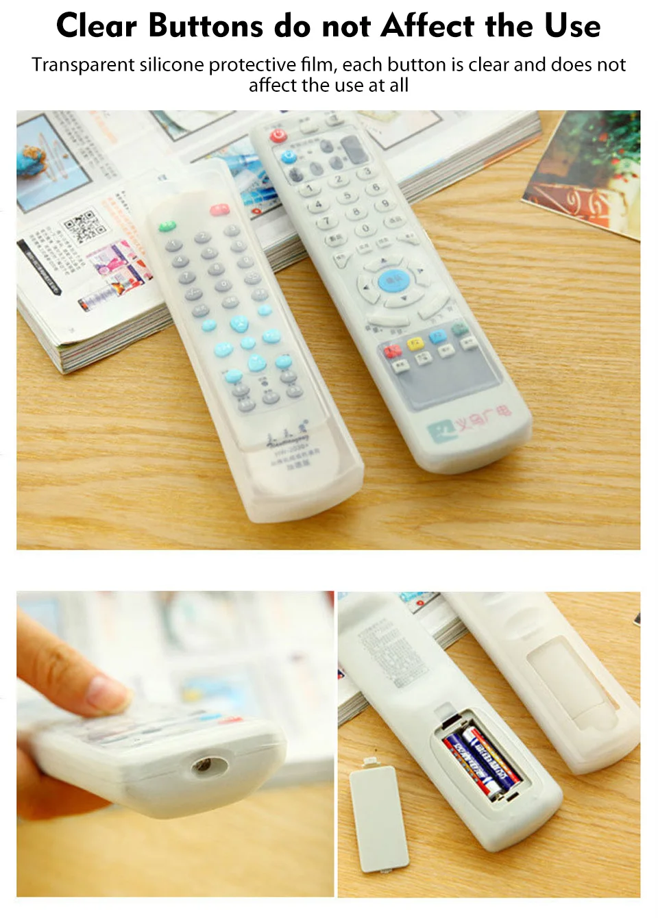 Home Air Conditioning TV Remote Control Set Silicone Case Anti-dust Waterproof Case (4)