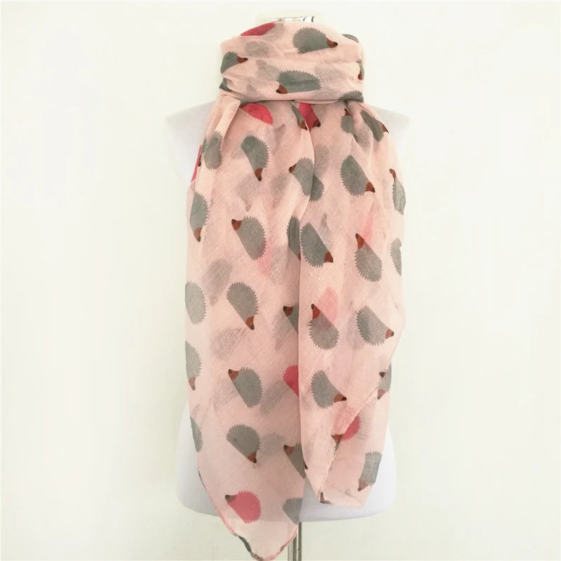 Модный шарф "Ежик" снуд бегущая лошадь шарфы для женщин/женщин - Цвет: Pink