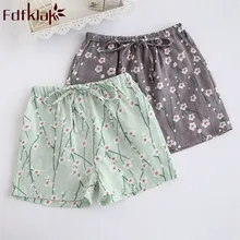 Женская домашняя одежда снизу Pyjama сна хлопок пижамы для Для женщин новые летние короткие шорты с принтом Пижамные брюки Для женщин Q179