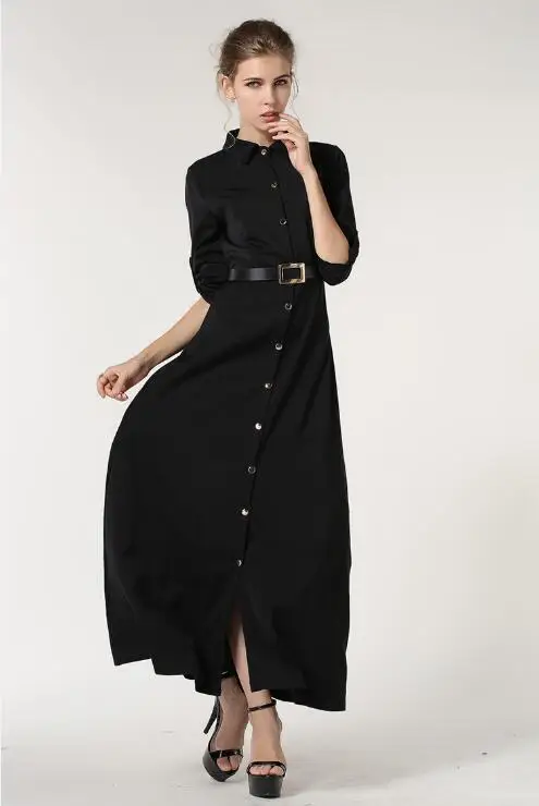 

Nice good quality polyester fabric en islamic wom abaya islamic clothing womens outwear open button in front with belt