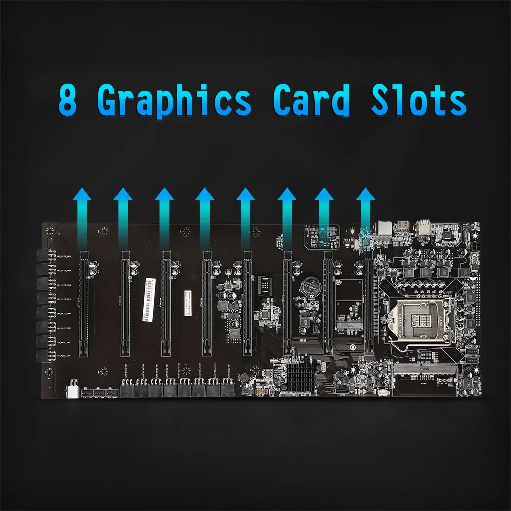 

Colorful Mining Motherboard 8 Graphics Cards for Intel LGA1151 C.B250A-BTC PLUS YV20 ETH BTC For Miner Antminer bitcoin Board