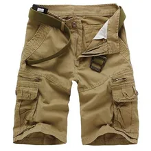 Летние мужские хлопковые Свободные повседневные шорты в стиле хип-хоп с несколькими карманами рабочие шорты оригинальные уличные трендовые шорты большого размера пляжные шорты