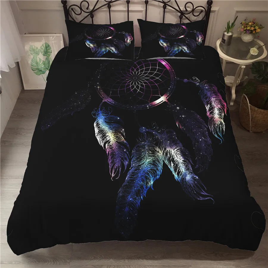 

Bedding Set 3D Printed Duvet Cover Bed Set Dreamcatcher Bohemia Home Textiles for Adults Bedclothes with Pillowcase #BMW22
