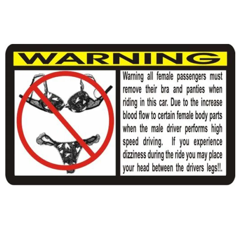 Stiker Lucu Warning - Aires Gambar