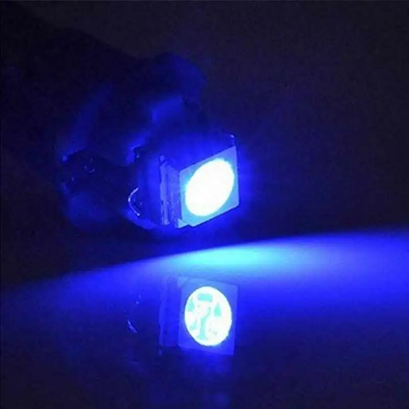 

10pcs T5-B8.5D-5050smd LED SMD Lamp Gauge Speed Dash Bulb Dashboard Instrument Light 12V GQ999