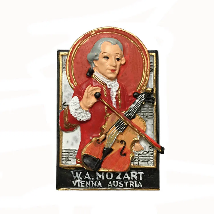 

Lychee Life Vienna musician Mozart Refrigerator Magnetic Sticker Famous Landscape Fridge Magnet Modern Home Kitchen Decoration