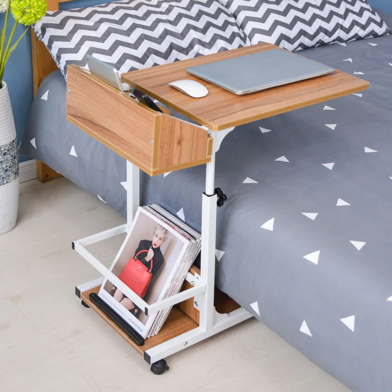  Wooden Laptop table mobile computer office desk Living Room adjustable bed End Table coffee table f