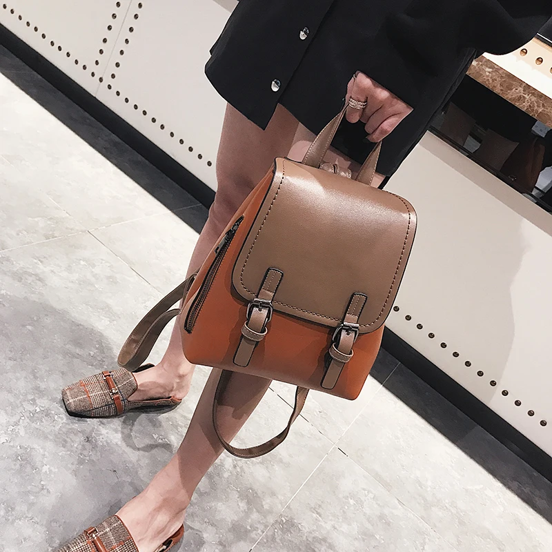 2018 Hot Fashion Women Backpack PU Leather Bag for Teenager Girls Women Backpack School Bags Top-handle Ladies Backpack Mochilas (9)