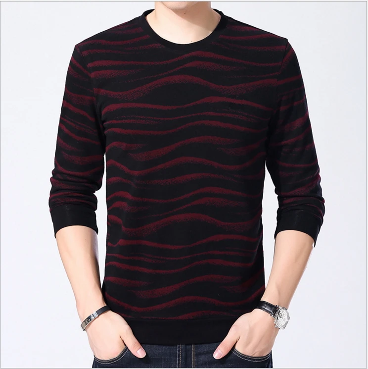 YAXITE Autumn Winter font b Mens b font T font b Shirts b font Print Black