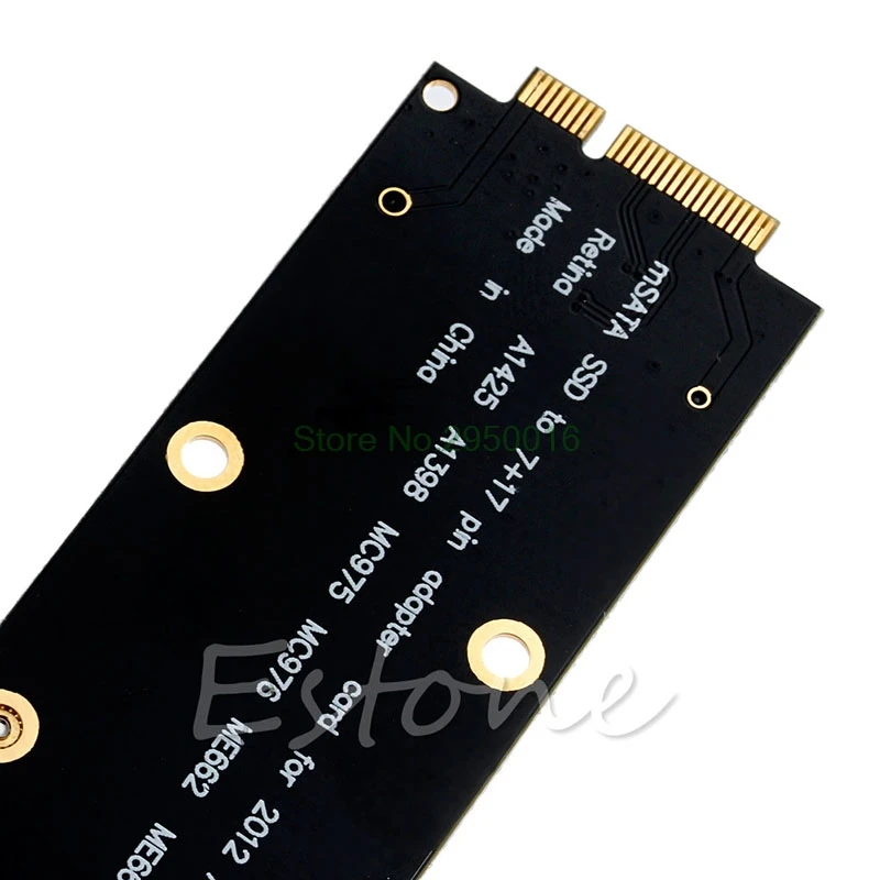 7+ 17 Pin mSATA SSD на SATA адаптер для 2012 MacBook Pro A1398 A1425 MC976 C26