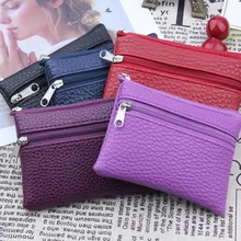 Di cuoio Della Borsa Della Moneta Delle Donne Piccolo Cambiamento Del Raccoglitore Borse Mini Sacchetti Dei Soldi Della Chiusura Lampo Tasca Per Bambini Portafogli Portachiavi Feminina gift1(China)