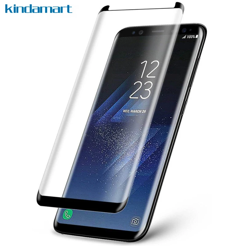 

3D Curved Edge Cover Tempered Glass For Samsung Galaxy S8/S8 Plus/S9/S9 Plus Screen Protector Hard Glass Film [Case Friendly]
