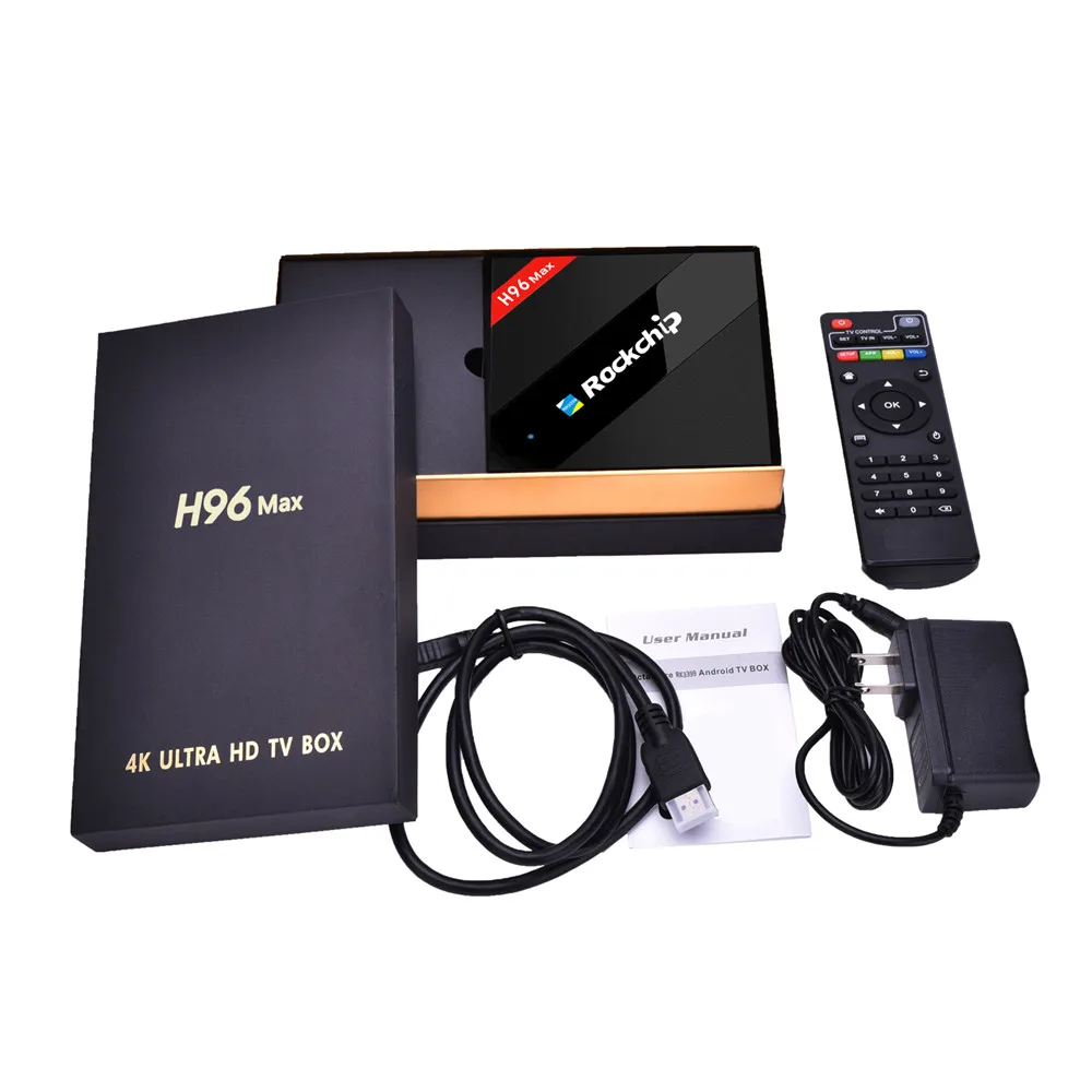 H96 Max RK3399 TV Box Android 7.1 4GB RAM 32GB ROM Dual WiFi 4K Set-top Boxes with USB 3.0 IPTV Subscription 5000CH Spain Euro H96 Max RK3399 TV Box Android 7.1 4GB RAM 32GB ROM Dual WiFi 4K Set-top Boxes with USB 3.0 IPTV Subscription 5000CH Spain Euro