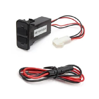 

Biurlink 2 Styles Car Dual USB Charging USB Port Panel /Auto AUX USB Charger Adapter Wiring for Suzuki Swift SX4 Vitara