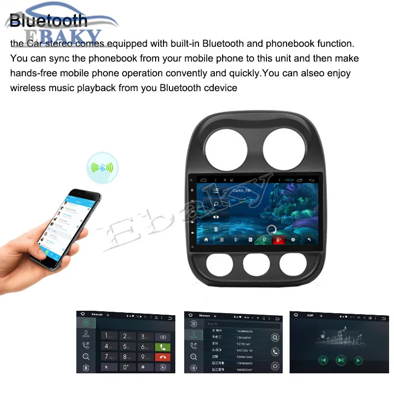 Perfect NaviTopia 10.2inch Octa Core 8 core RAM 2G ROM 32G Android 8.1 Car Radio player 2016- for Jeep Compass 26