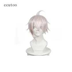 Ccutoo 12 "Для мужчин с коротким лохматый слоистых пушистый Синтетические волосы idolish7 триггер Кудзе Теннеси светло-розовый Косплэй полный