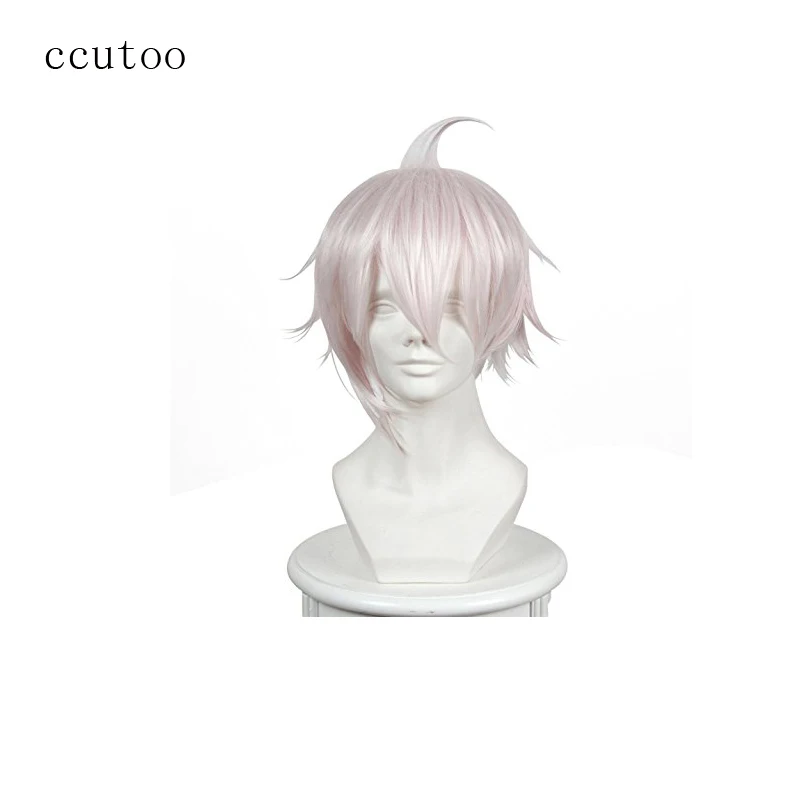 

ccutoo 12" Men's Short Shaggy Layered Fluffy Synthetic Hair IDOLiSH7 TRIGGER Kujo Tenn Light Pink Cosplay Full Wigs