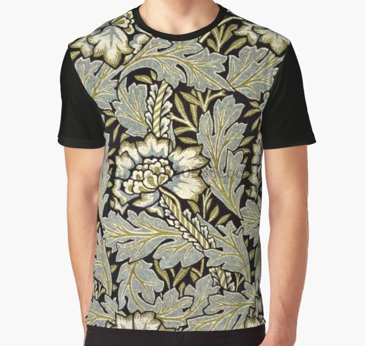 

All Over Print 3D Tshirt Men Funny T Shirt Anemone vintage design by William Morris Graphic T-Shirt