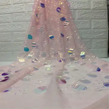 

Burgundy Fabric Latest African Tull Lace Fabrics High Quality 2019 Nigerian French Lace Fabric With Beads And Stones JX2289B-1