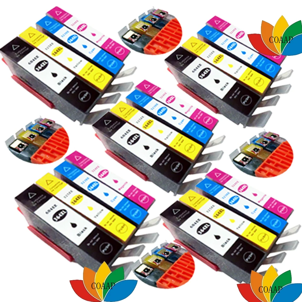 5 Set of Compatible ink Cartridges for HP 364 (CMY) 364XL Black Combo Pack for Photosmart 7510