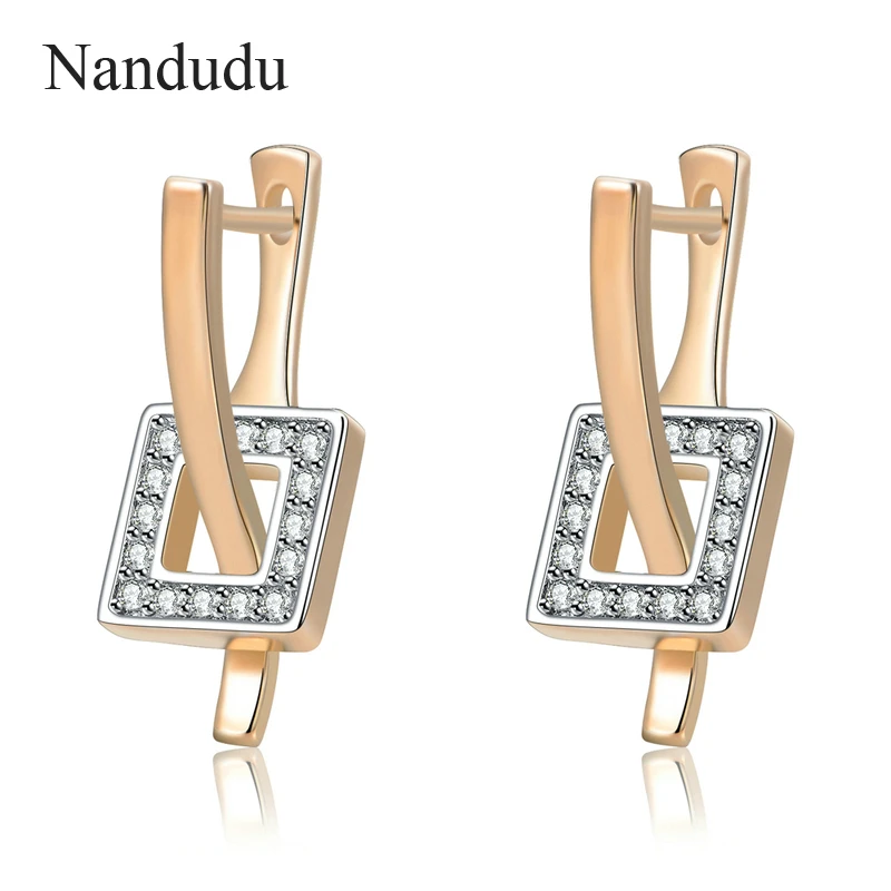 Nandudu Special Design Stud Earrings with Austrian Crystal Small and Exquisite Women Earring Gift Accessory CE230 | Украшения и