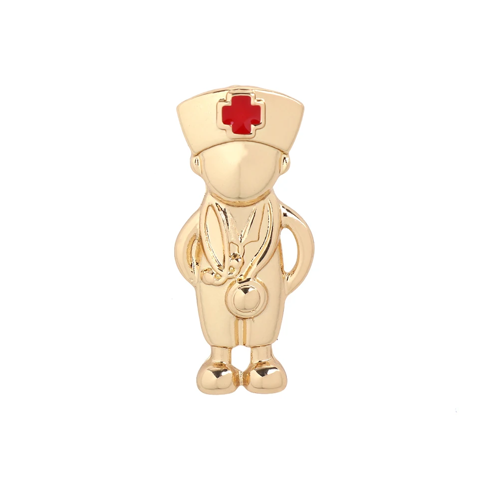 DCARZZ Doctor Pins металлическая красная эмалированная брошь в стиле панк ювелирные