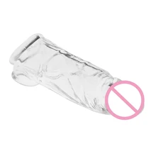Silicone Delay Crystal Penis Sleeve Textured Extension Reusable penis for Couple ring Sex Products Adult Sex Toys for Men