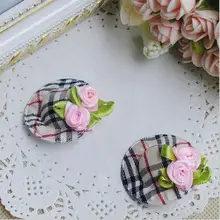 2015 Baby girl s styling tool Tartan flowers hat hairpin headwear 2piece hair accessories for women