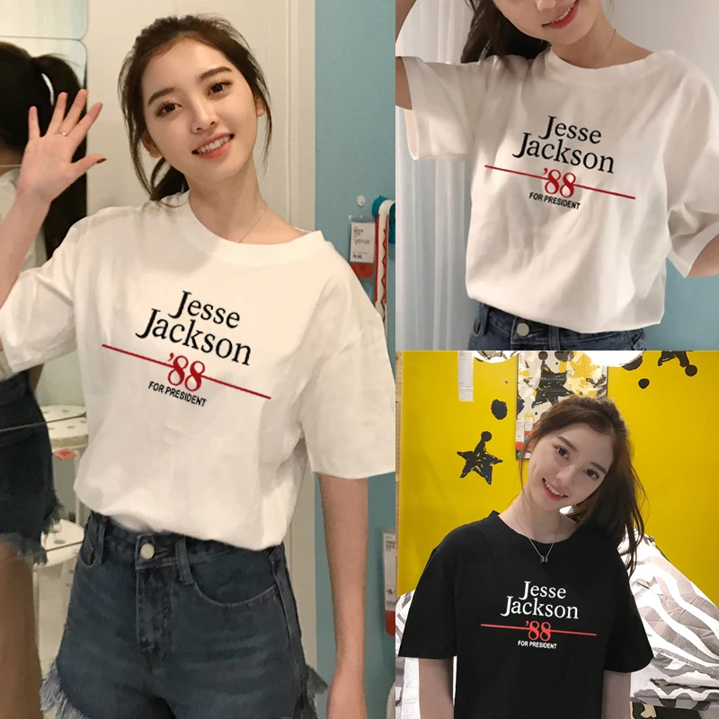

INS Summer ladies fashion k-POP JESS JACKSON 88 print loose tshirt femme short sleeve harajuku korean tops