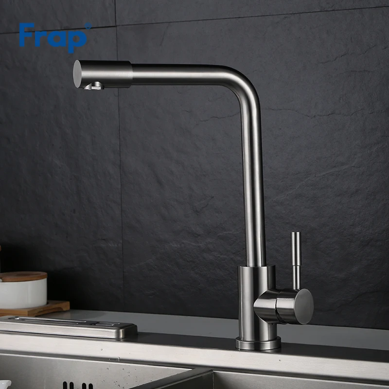 

Frap New Arrival 1 set Kitchen Faucet Single Handle Deck mounted Tap sink Swivel 360 Degree Hot and Cold Water Mixer Y40009