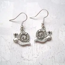 20 пар* Симпатичные Улитка* Двусторонняя Тибетский Серебряные серьги SP Рождественский подарок мешок Посеребренная 30 мм lk791