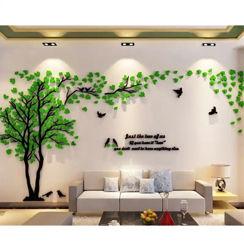3D LARGE TREE ARCYLIC WALL STICKER ROOM DECAL MURAL ART DIY HOME WALL DECOR #UK