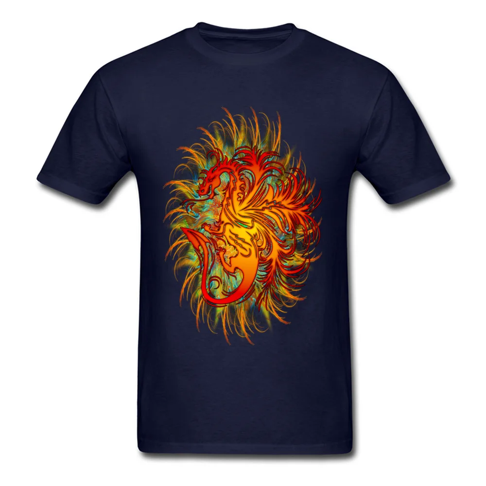 Dragon Psychedelic Fire Summer Fall Pure Cotton Crew Neck Tops T Shirt Short Sleeve Casual Tee Shirt Oversized Top T-shirts Dragon Psychedelic Fire navy