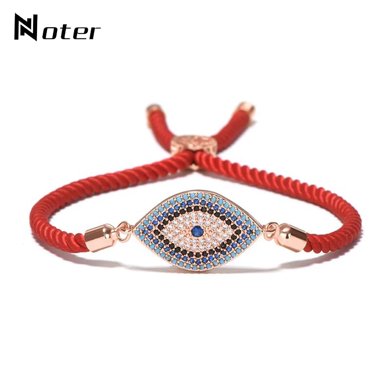 

Trendy Evil Eyes Bracelets For Women Men Handmade Braided Red Thread Braslet Luxury Zirconia Turkey Rope Braclet Pulseras Joyas