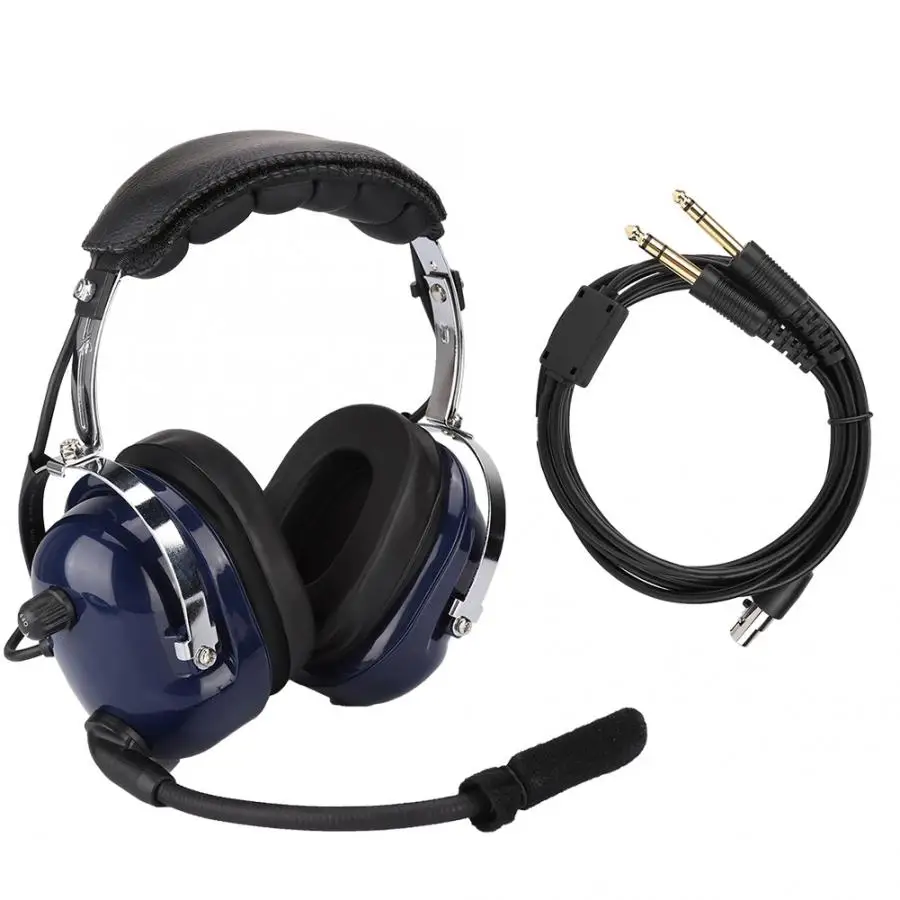 

General Aviation Headset GA Dual Plug Pilot Headphone 3.5mm Jack Noise Reduction Headset for Pilots High Quality Free Shipping